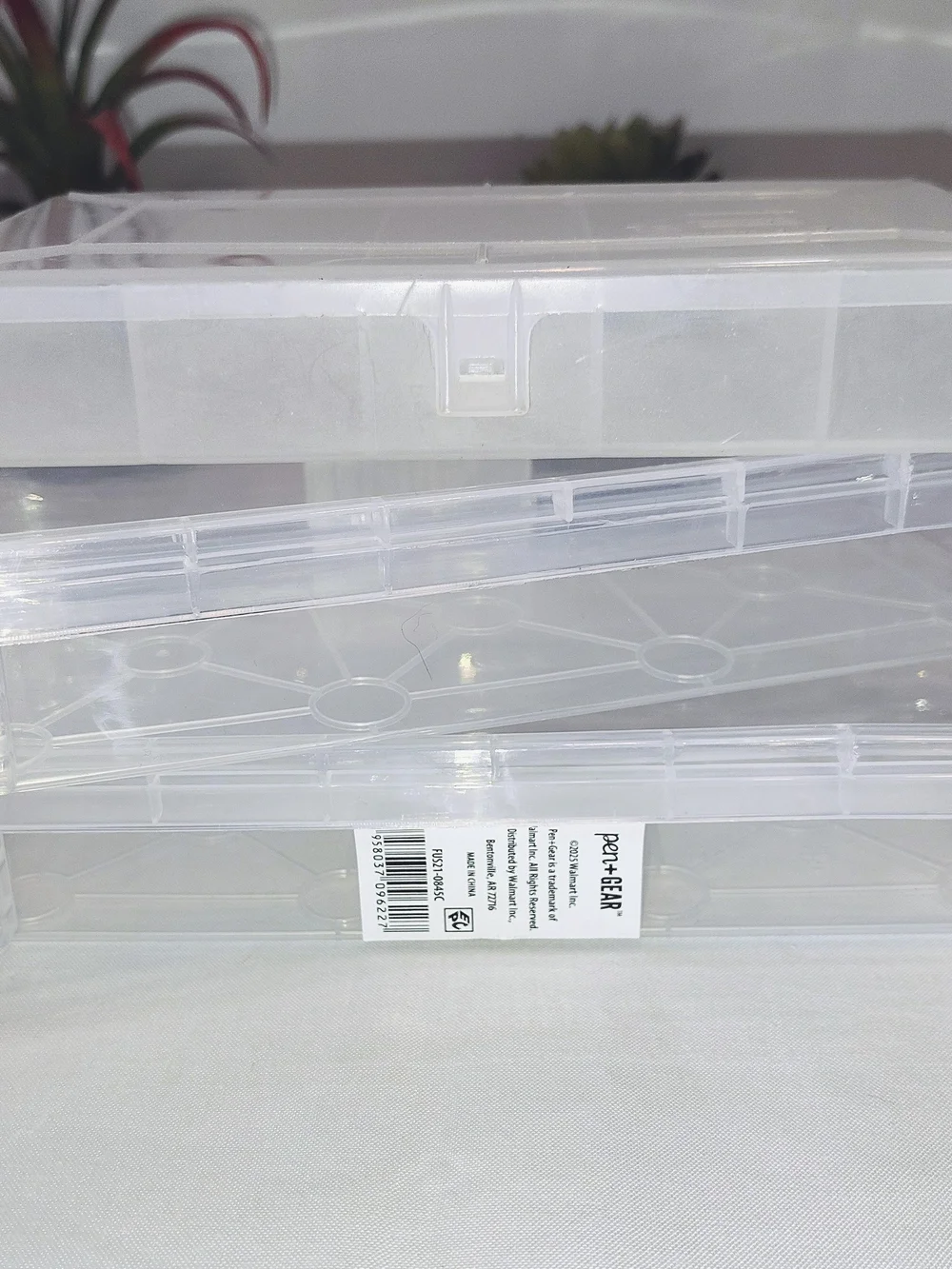 3 Clear Plastic Storage Trays